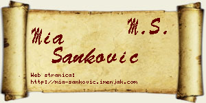 Mia Sanković vizit kartica